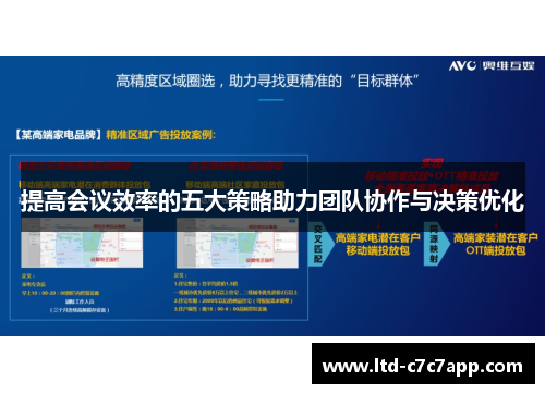 提高会议效率的五大策略助力团队协作与决策优化
